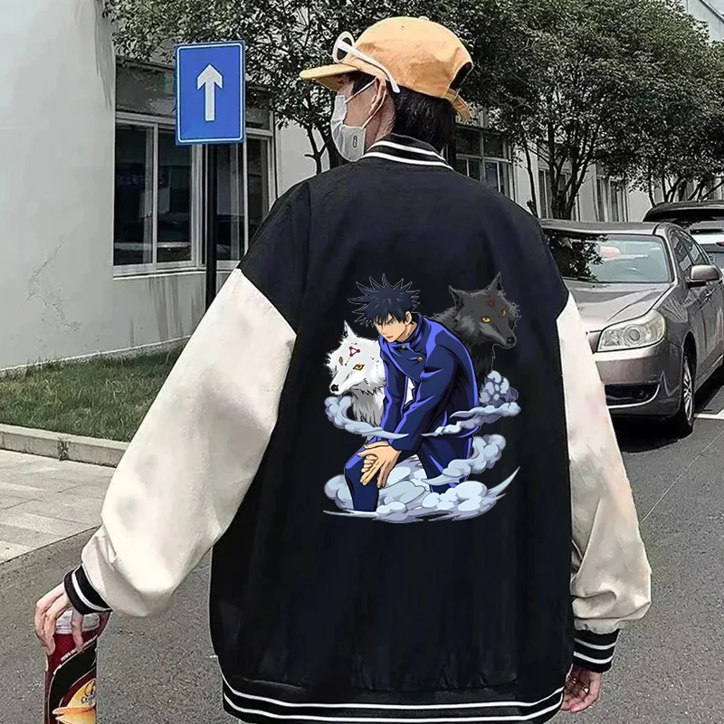 New Fushiguro Megumi Printed Baseball Uniform Jackets Fashion Women Men Streetwear Hip Hop Jacket Autumn Winter Men Coat