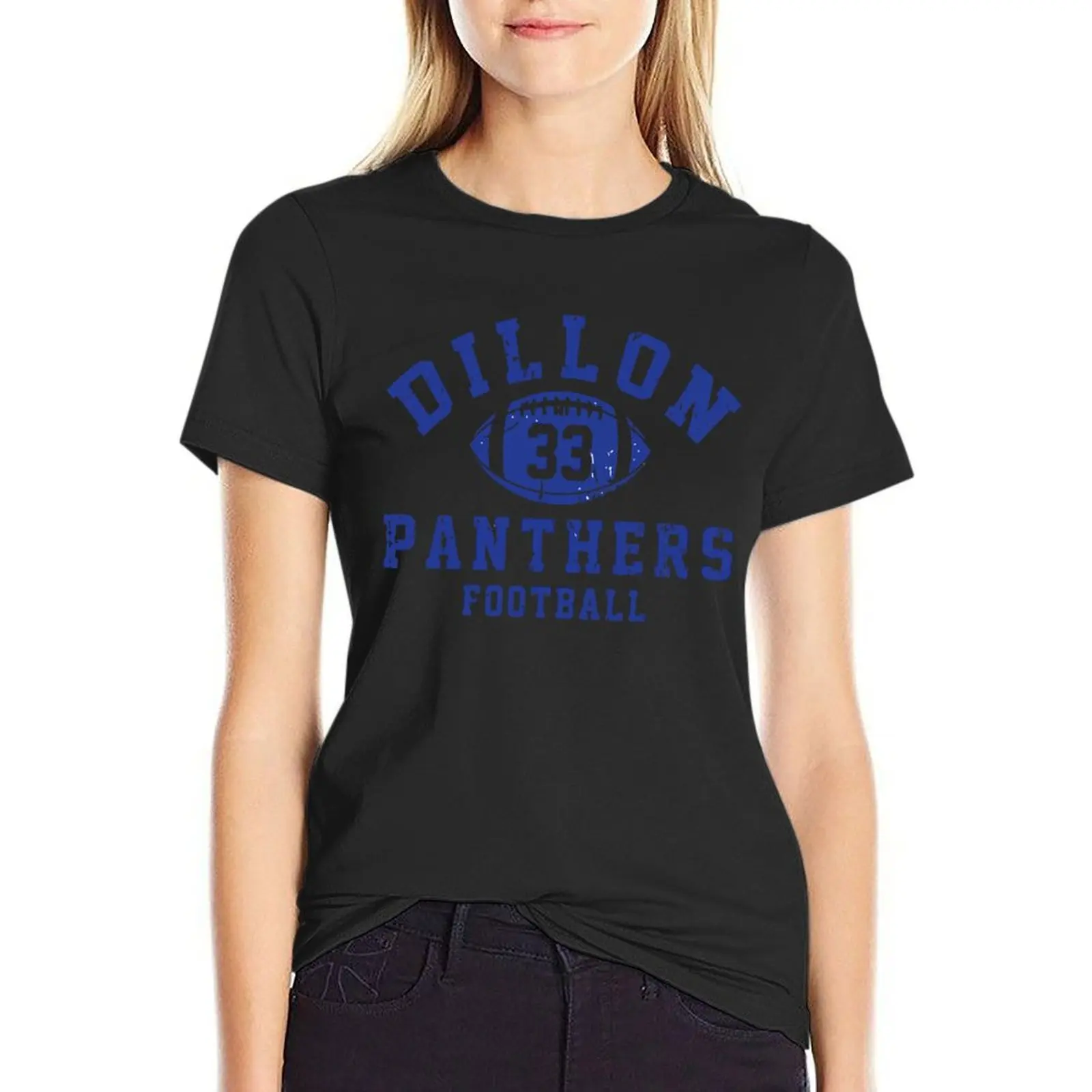 Dillon 33 Panthers Football T-Shirt aesthetic clothes cute tops summer tops quick-drying t-shirts for Women graphic tees funny