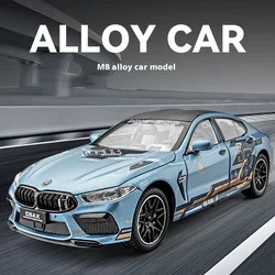 1:24 BMW M8 MANHART MH8 800 Supercar Alloy Metal Diecast Model Car Collect Hobby Bookshelf Computer Ornament Gift For Friend Box