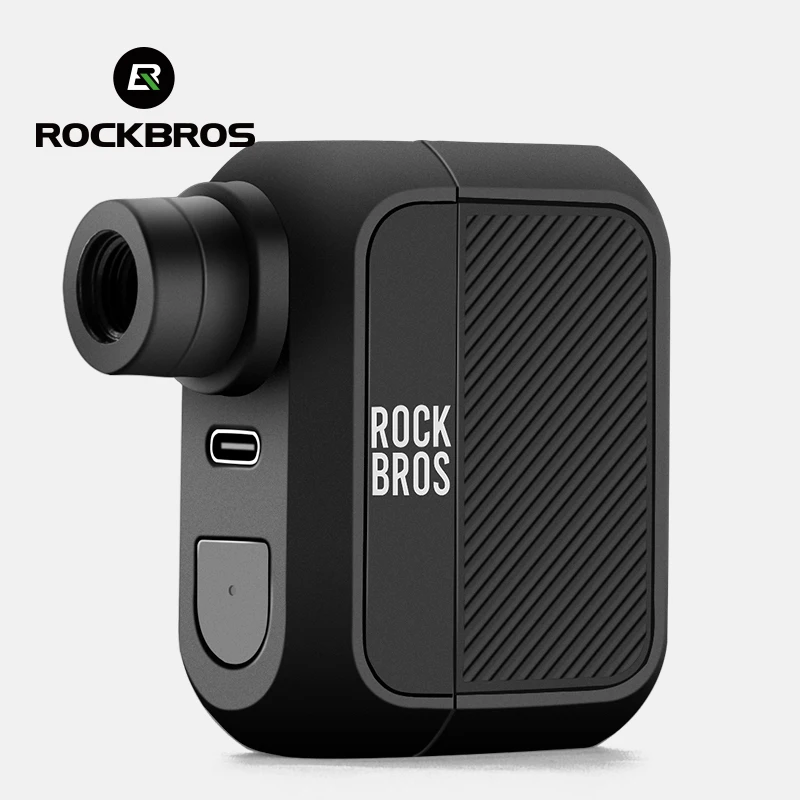 ROCKBROS Mini Pompa Elettrica Portatile per Bicicletta 100PSI Tipo-C Ricaricabile Gonfiatore Ad Aria Pompa per Bici MTB Strada AV FV Valvola Pompa