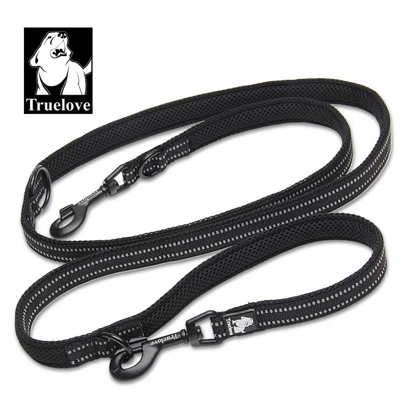 Truelove 7 In 1  Multi-Purpose Adjustable Dog Lead Hand Free Pet Training Leash Reflective Dog Leash Walk 2 Dogs Harness TLL2411