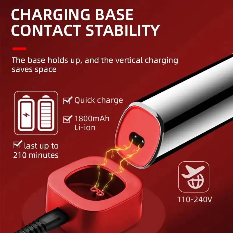 Profesjonalna maszynka do strzyżenia włosów Kemei elektryczna maszynka do strzyżenia włosów LED z baza do ładowania KM-5016 do strzyżenia włosów