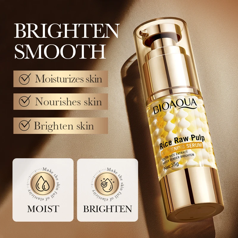 

BIOAOUA Rice Raw Pulp Face Skin Care Sets Facial Cream Eye Cream Firming Anti Dark Circles Moisturizing Brightening skincare Set