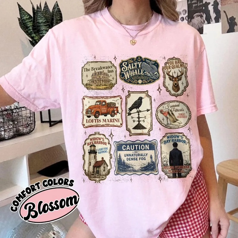 Autumn New Base Shirt Unisex T-shirt,Greetings From Widow's Bay Inspired Shirt, Vintage Horror Movie Fan Tshirt