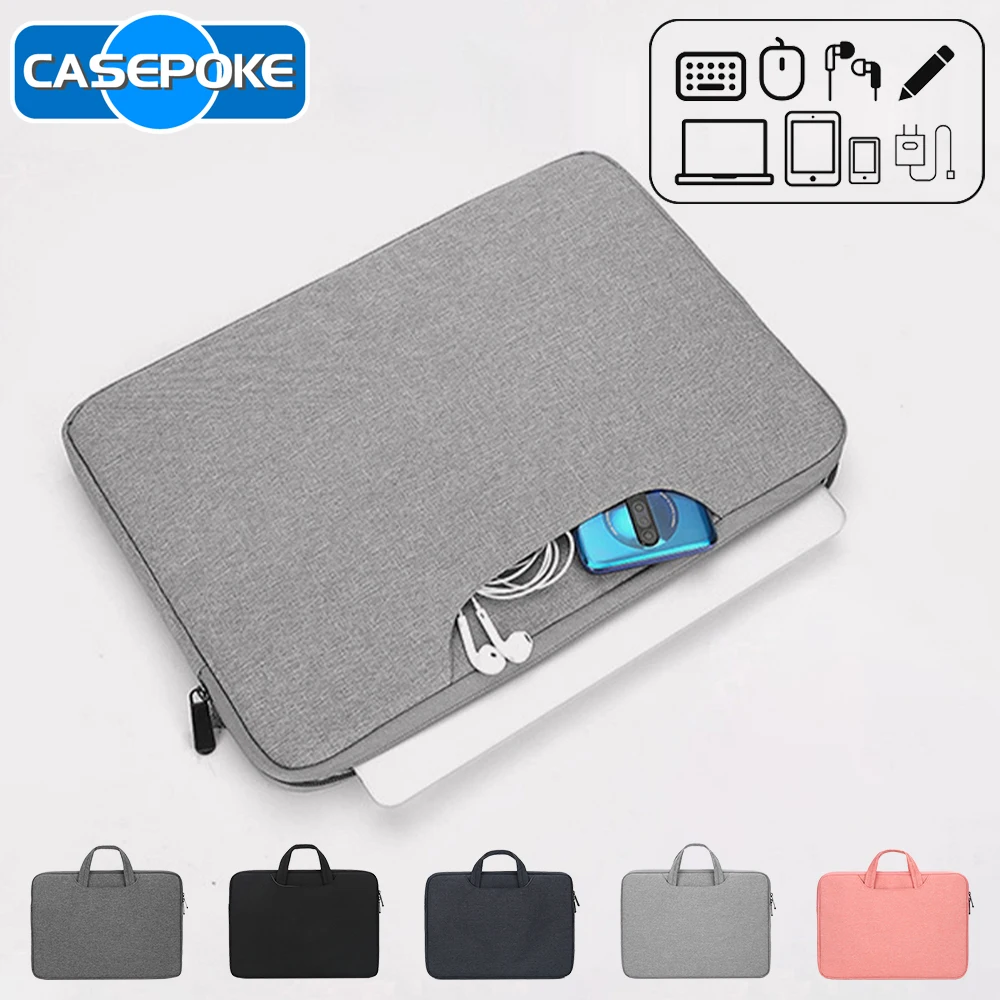 CASEPOKE Waterproof Laptop Bag 11.6-15.6 Inch Tablet bag For iPad Lenovo HP Xiaomi Laptop Mobile Accessories Handbag unisex