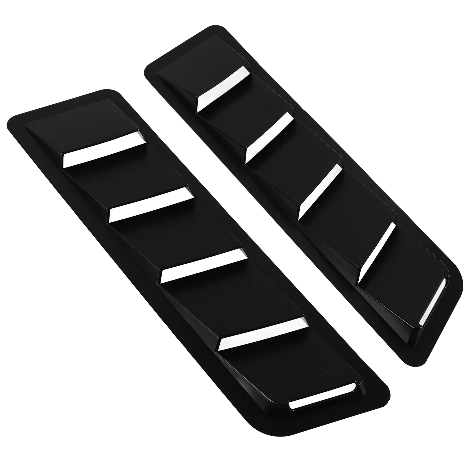 

2pcs Car Hood Vent Engine Heat Dissipation Parts Black Color Universal Fit Most Models Easy Installation ABS Material Durable