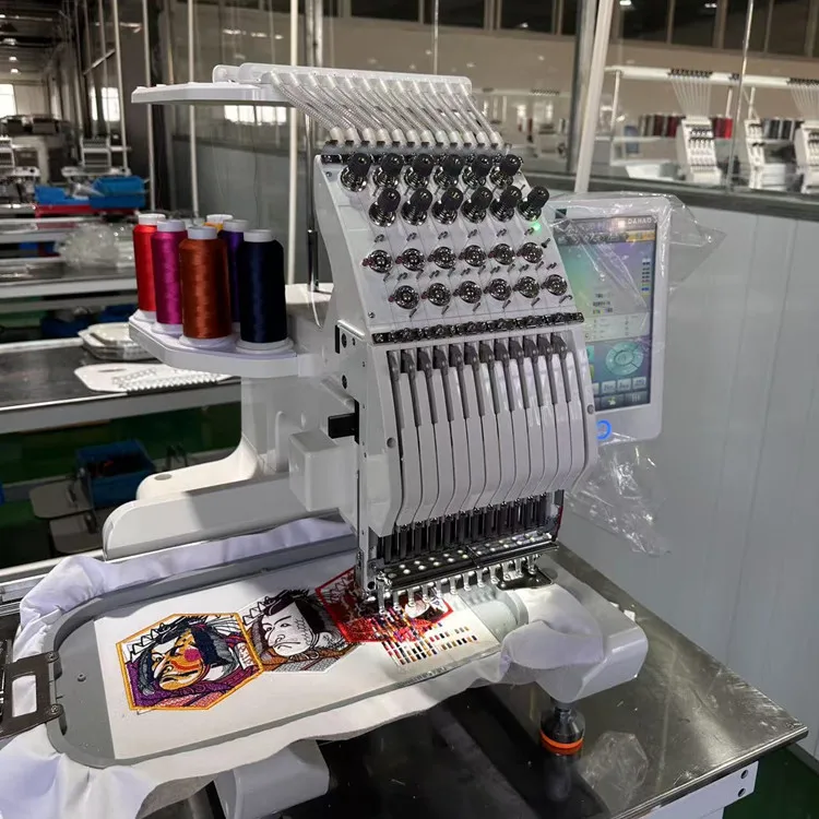Embroidery Sewing Machine Single Head Computer Embroidery Machine Flat Hat Embroidery Mquina Para Bordar Maquina De Bordado