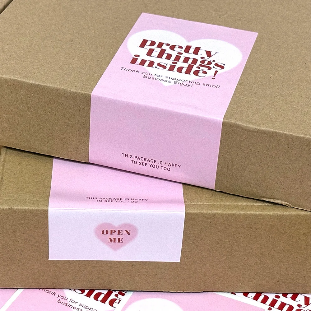 50pcs/pack Creation Pretty Things Inside Sticker For Pacakge Small Business Decor Sticker For Shipping Packing Mailer Seal Label