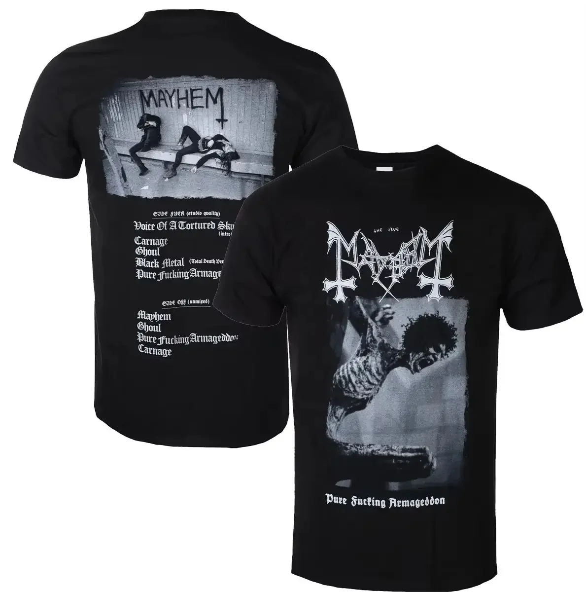 Rock Punk Tops Mayhem Graphic Print Tshirt Vintage Y2k T Shirts Fashion Tops Casual Vintage Brand Tees Streetwear Unisex