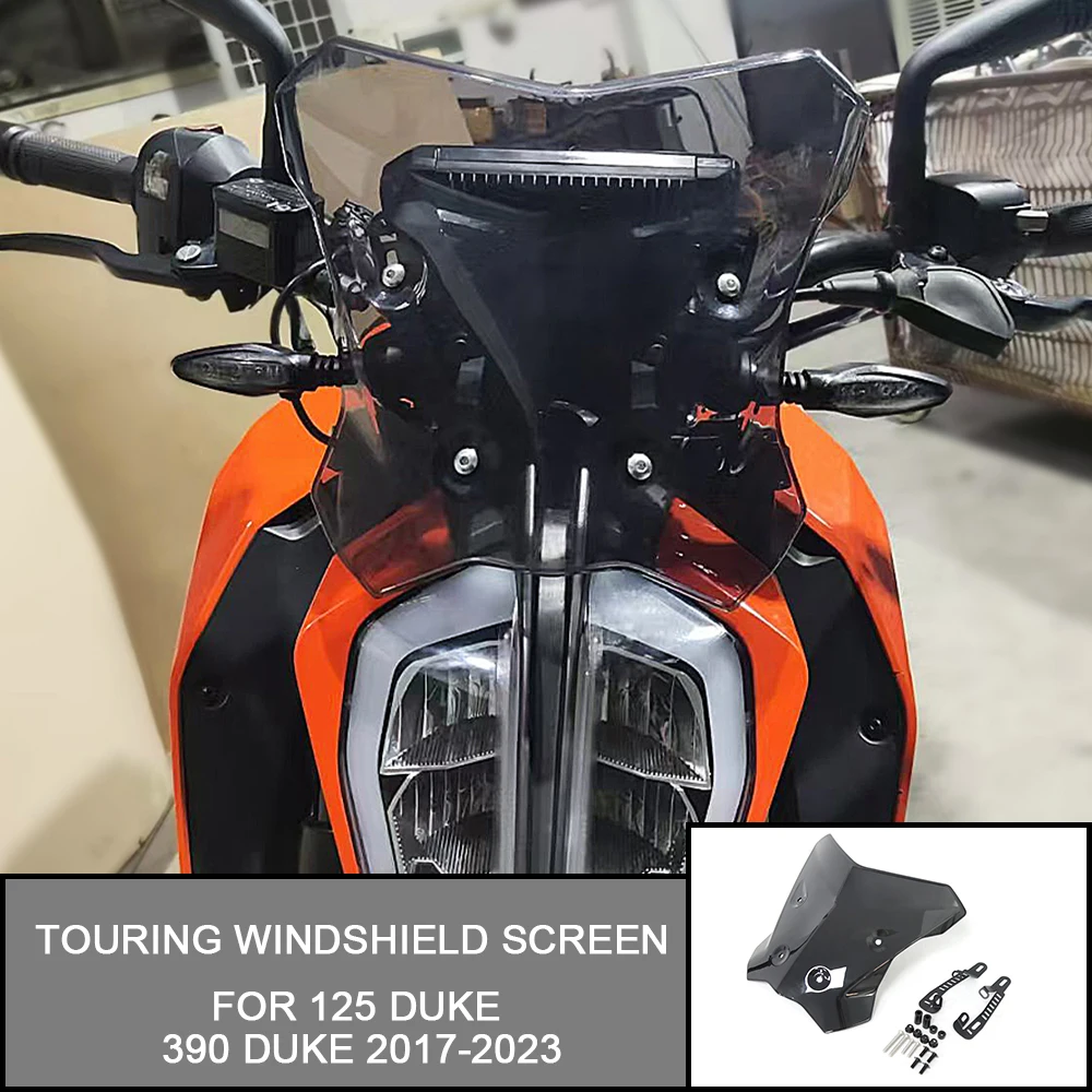 For 125 DUKE 390 DUKE 125 DUKE 390 DUKE 2017-2023 2022 Motorcycle Accessories Windshield Sport Windscreen Screen Wind Deflector