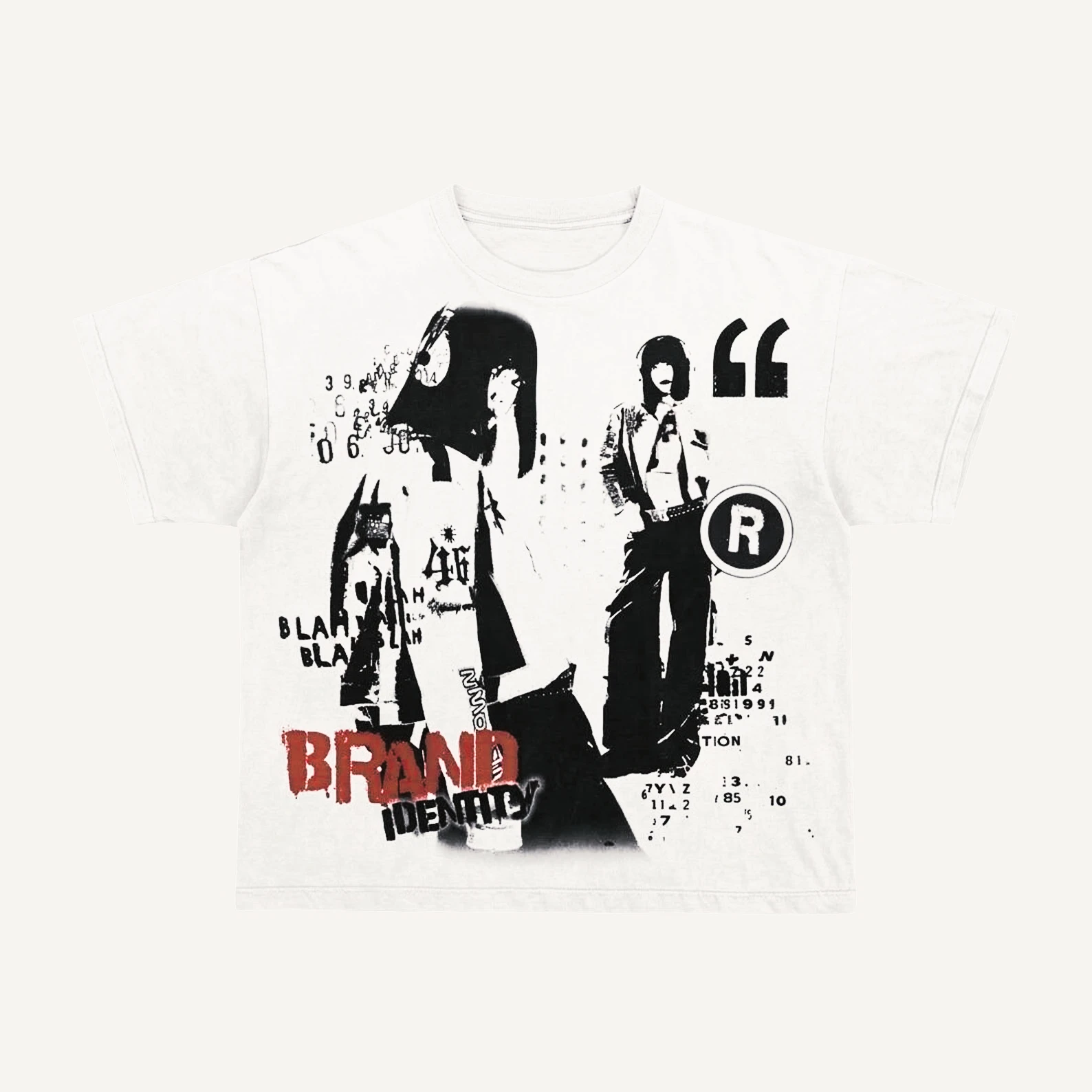 Streetwear Brand Identity - Y2K Grunge Grafische Print Korte Mouw