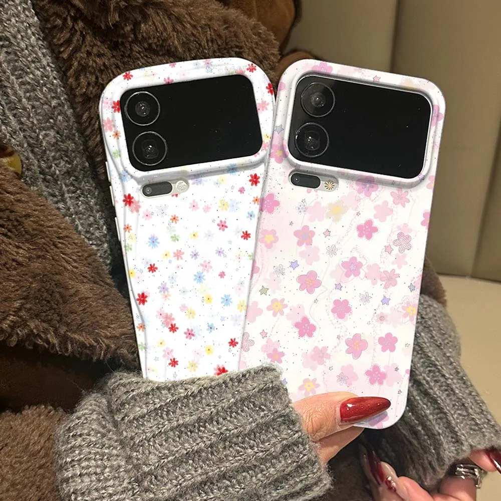 

Pink flower illustration For For Xiaomi 17 15 14 14T 13 12T 11 11i 11X Pro Max Lite NE 5G Feilin Wave Oil Shell Cover