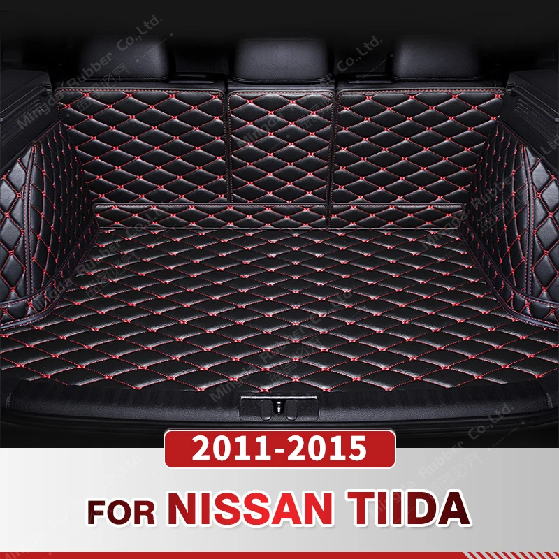 

Auto Full Coverage Trunk Mat For Nissan Tiida 2011-2015 14 13 12 Car Boot Cover Pad Interior Protector Accessories