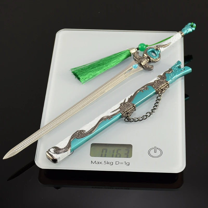 30CM/11.81in Where Winds Meets Gaming Peripherals Weapon Models Metal Crafts Ornaments Wandering Scales and Flying Waves Display