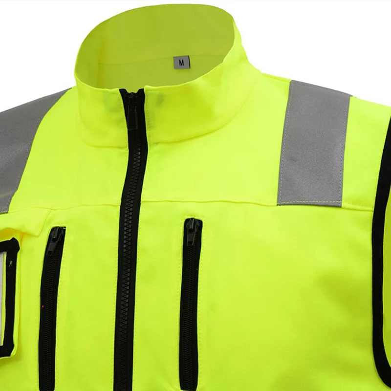 SFVEST HI VIS GILET REFLECTIVA WAISTCOAT ELÁSTICO OXFORD FITA COLETE MOTOCICLO COM BOLSOS DE ID MENS ENTREGA GRATUITA