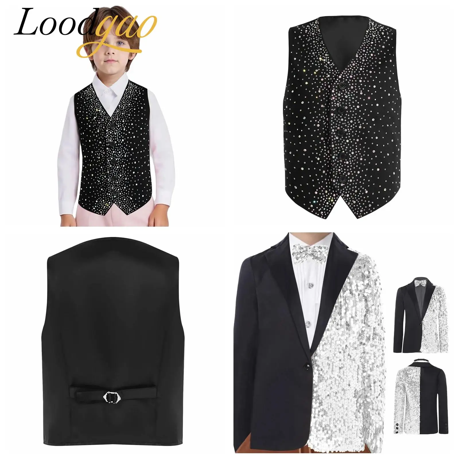 

Kids School Uniforms Gentlemen Outfit Suits Vests Children Special Occasions Vest Formal Wedding Party Boy Tuxedo Waistcoat