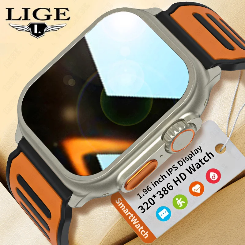 

LIGE Luxury Military Smart Watch Men Health Monitor HD BT Call Fitness Clock Sports Waterproof Smartwatch for Women Android 2026