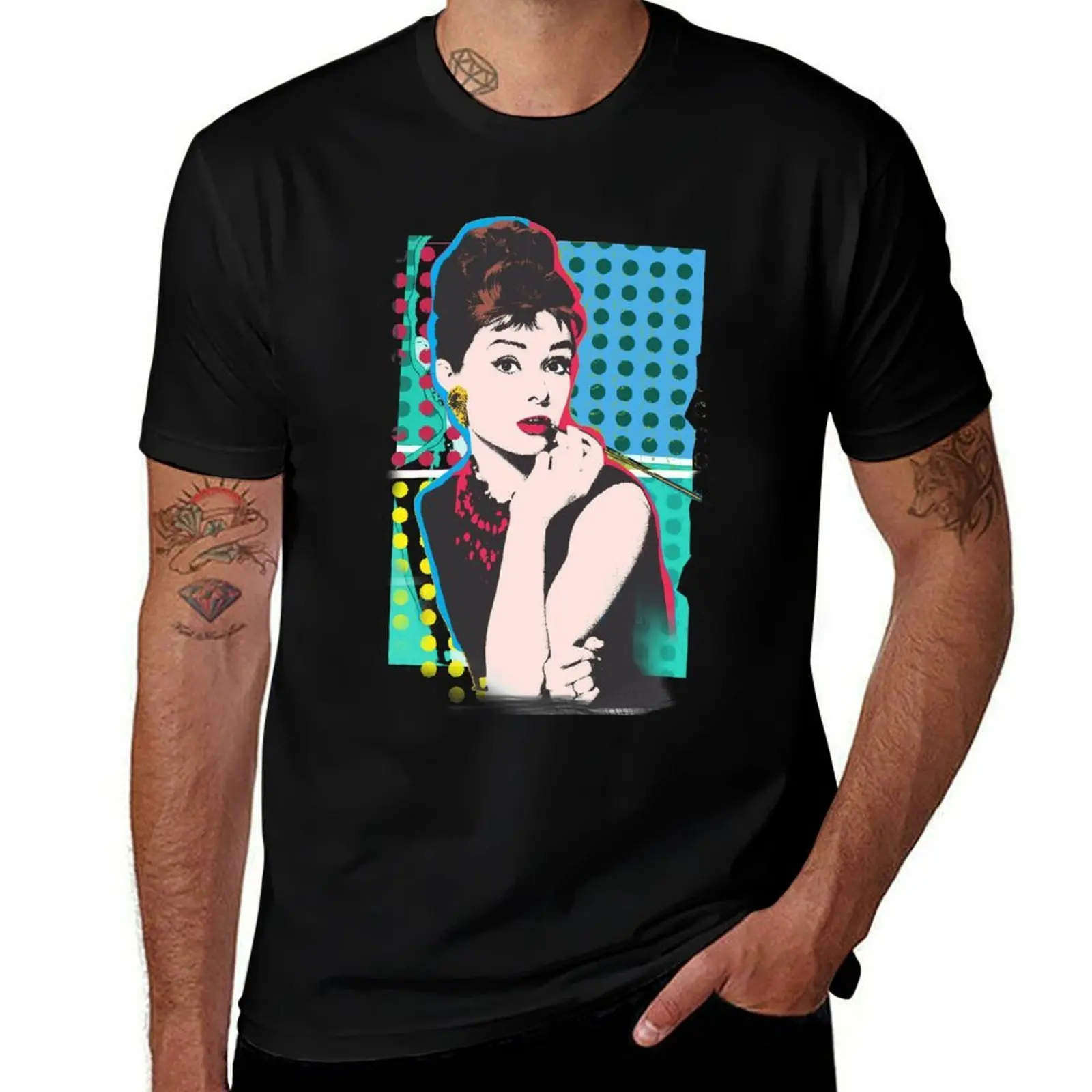 

Audrey Hepburn T-Shirt cotton t shirts high quality funny t shirts man T-Shirt