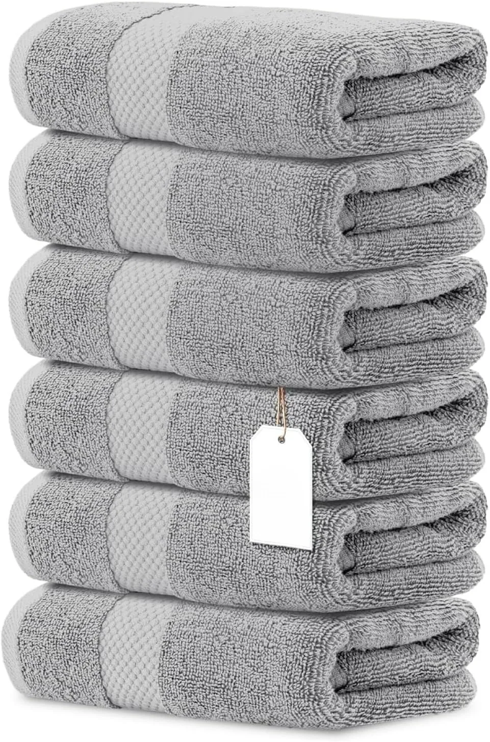

Luxury Dolphin Gray Hand Towels - Soft Circlet Egyptian Cotton | Highly Absorbent Hotel spa Bathroom Towel Collection | 16x30 In