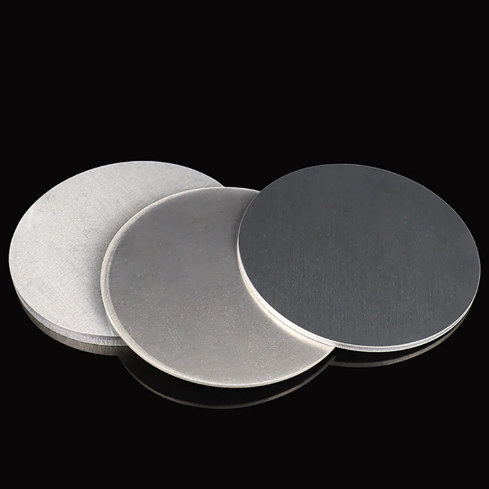 50/60/100/120/150/180/200/250/300mm Aluminum Alloy Round Disc 0.5mm~10mm Thick 5052 Pure for DIY Craft Metal Crafting