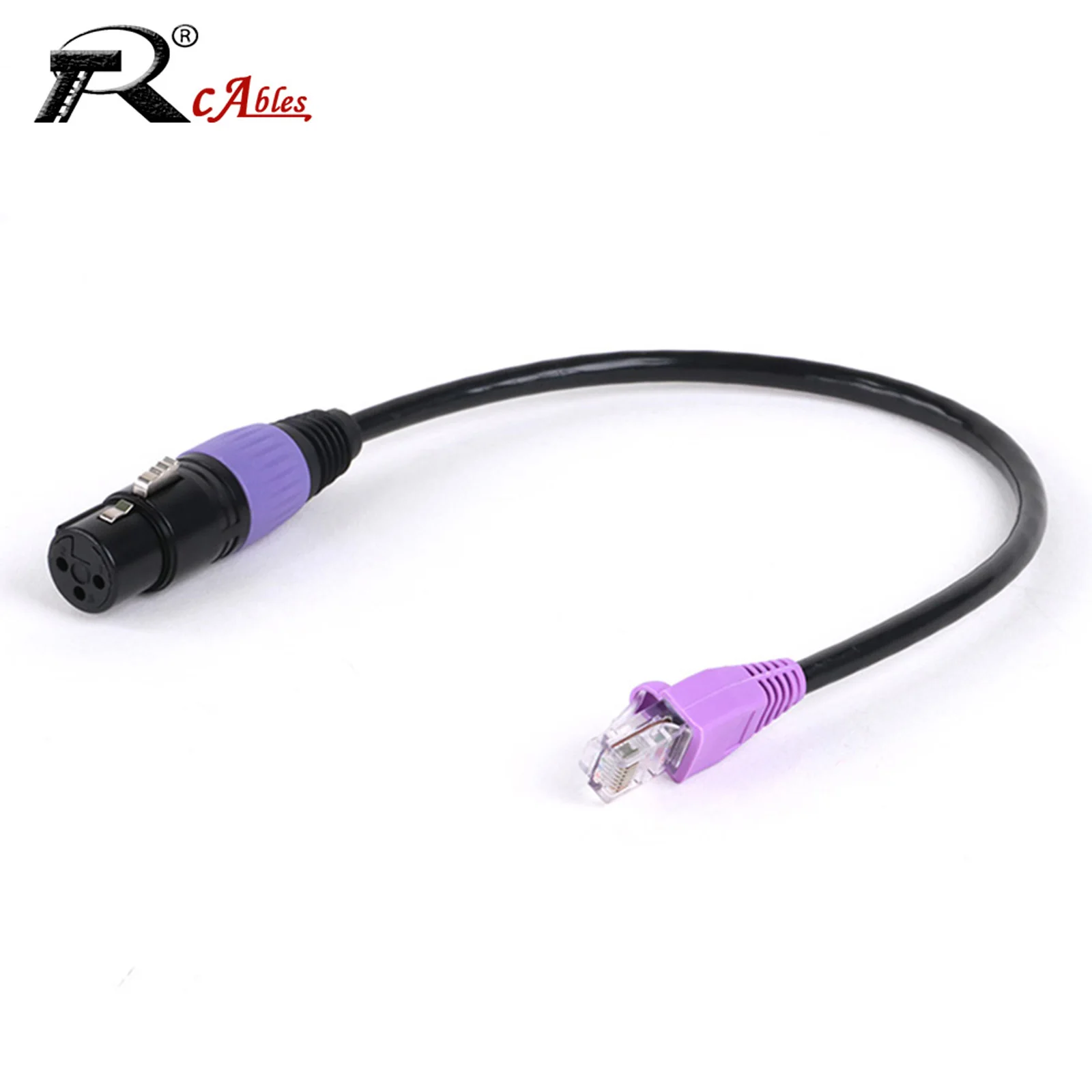 

1PC Multi Colors 3Pin DMX XLR Female Connectors to RJ45 Male Plug Adapter Cable for Stage light and Recording Studio 0.3M-20M