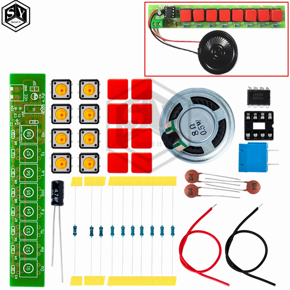 1set DIY Kit NE555 Component Electronics Electric Piano Organ Module