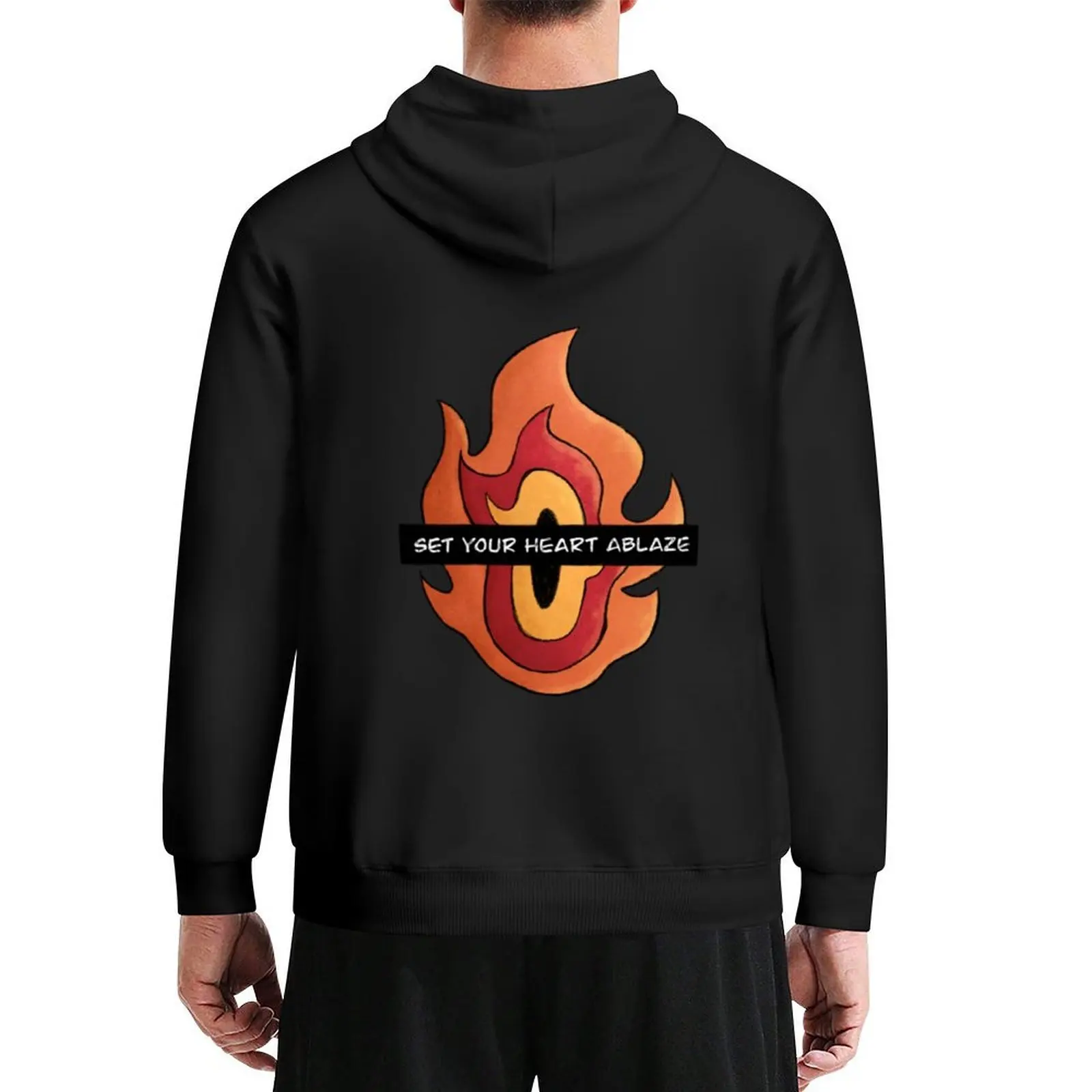 

Set Your Heart Ablaze Hoodie male clothes men's sweat-shirt anime clothes graphic t shirts men hoodie graphic