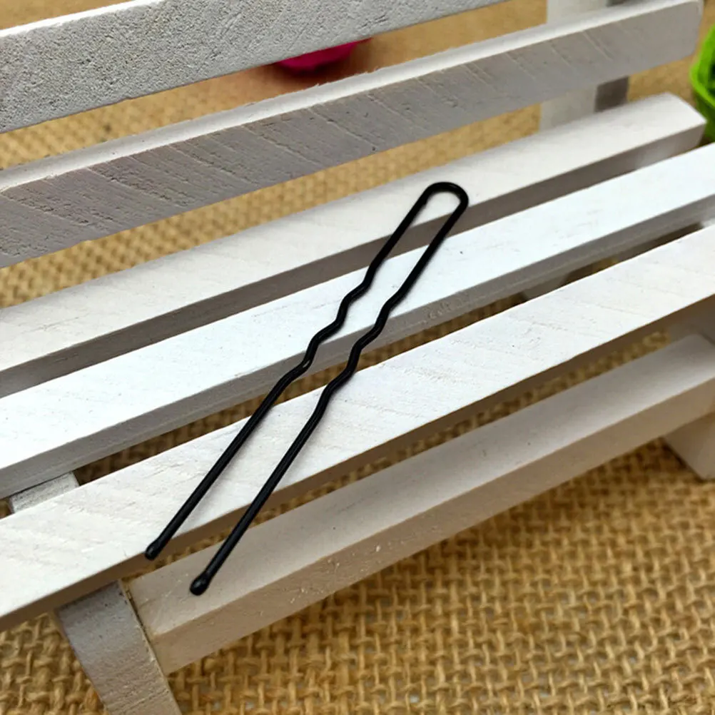 

35Pcs U Shaped Hair Pins Black Stainless Steel for Daily Work Wedding Party Updo Bun Bobby Hair Clips Metal Hairpins