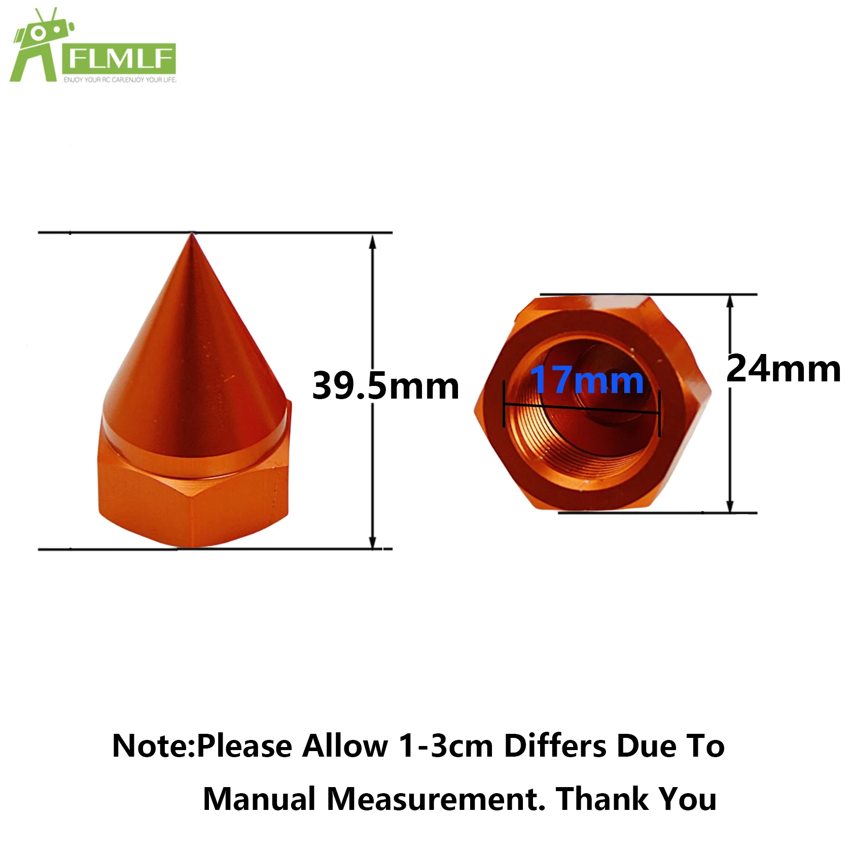 Porca de roda de liga 4 tamanhos 24mm, adequada para 1/5 hpi rofun baha rovan km baja 5b 5t 5sc ou losi 5ive t rc carro brinquedos peças de jogos