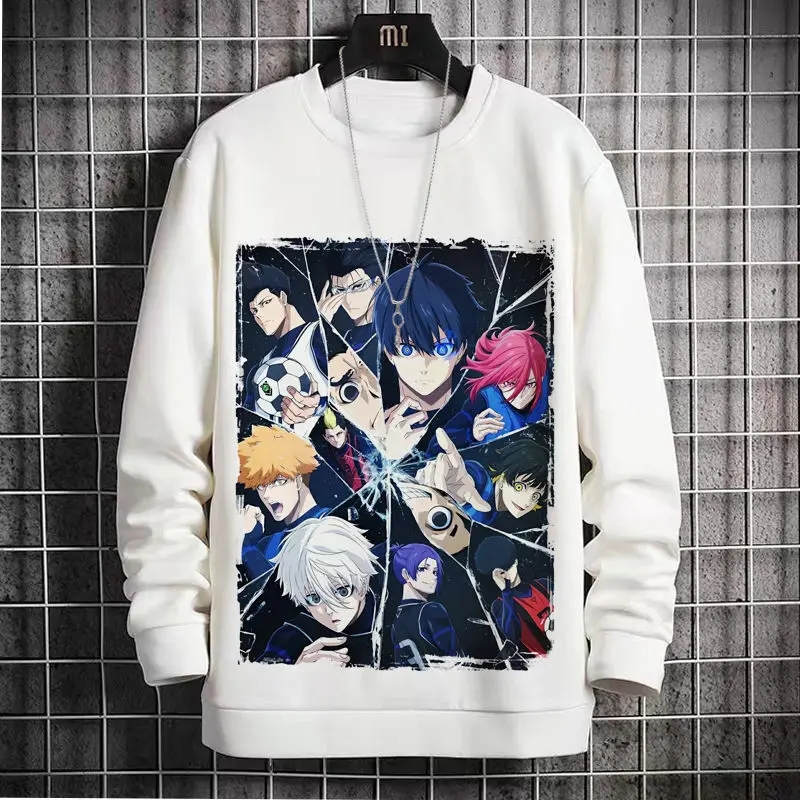 

Anime Game Blue Prison Crewneck Sweatshirt Merchandise Thousand Cut Of Cleansing Leopard Hornet Le Hui Fleece Lined 2D Pain Clo