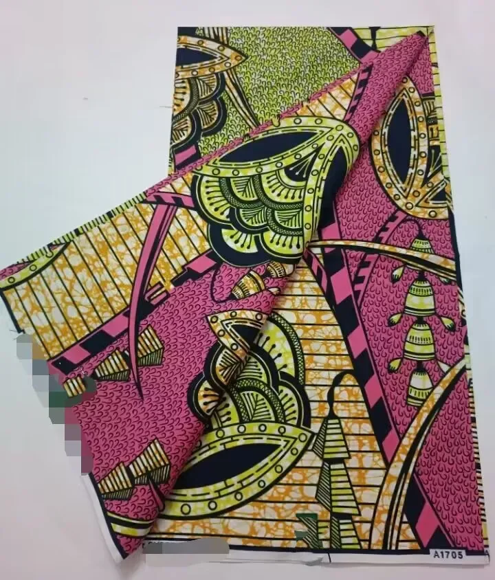 gold print african new fashion anakra 100% cotton african wax fabric nigerian ghana kitenge dashiki real wax fabric 6yards