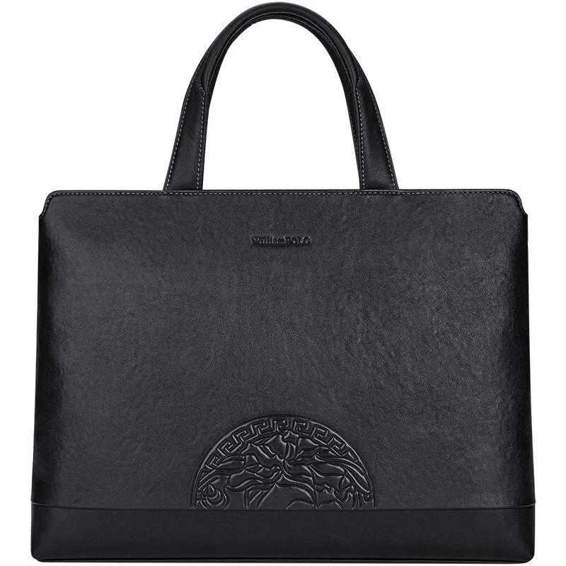 حقيبة أصلية حقيبة ساعي البريد للرجال من الجلد حقيبة يد كاجوال للأعمال حقيبة يد عصرية للرجال من جلد البقر للكمبيوتر المحمول حافظة قصيرة ذات علامة تجارية فاخرة