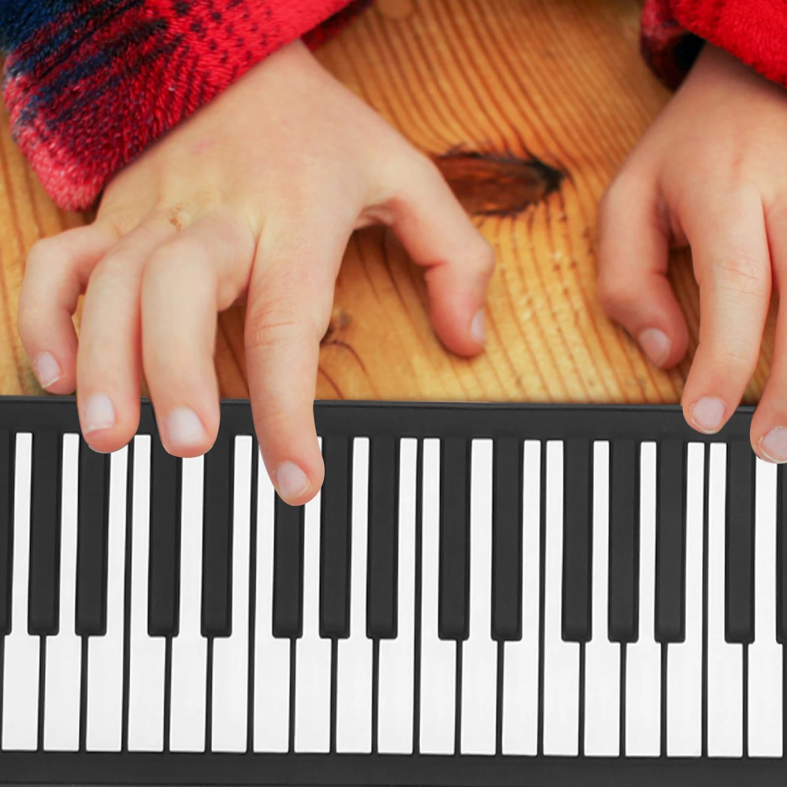 

Roll Piano Foldable Roll-up Electronic Electric Folding Keyboard 88 Keys Black Travel