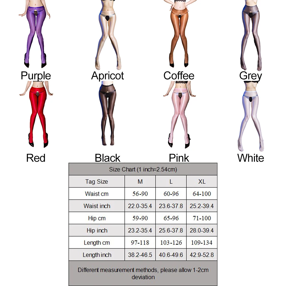 Comfy Fashion Pantyhose Stockings High Waist Shiny Solid Solid Color Stockings Tights Brand Woman High Elasticity