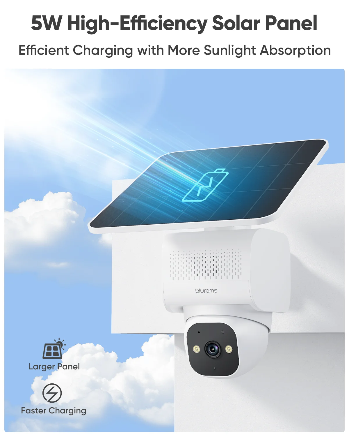 blurams 4K 2.4G/5G WiFi IP66 Weatherproof Protection Security Camera Outdoor, Al Human Detection,Crystal Clear Night Vision
