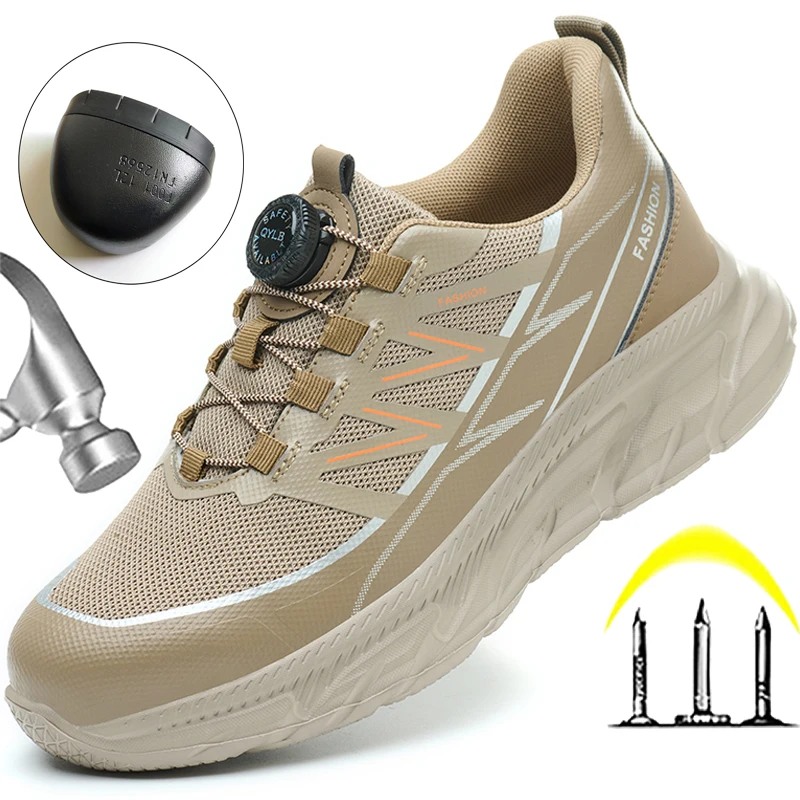 

Легкая рабочая защитная обувь. Неразрушимая обувь. Рабочие ботинки. Обувь со стальным носком. Защитные ботинки. Нескользящие.