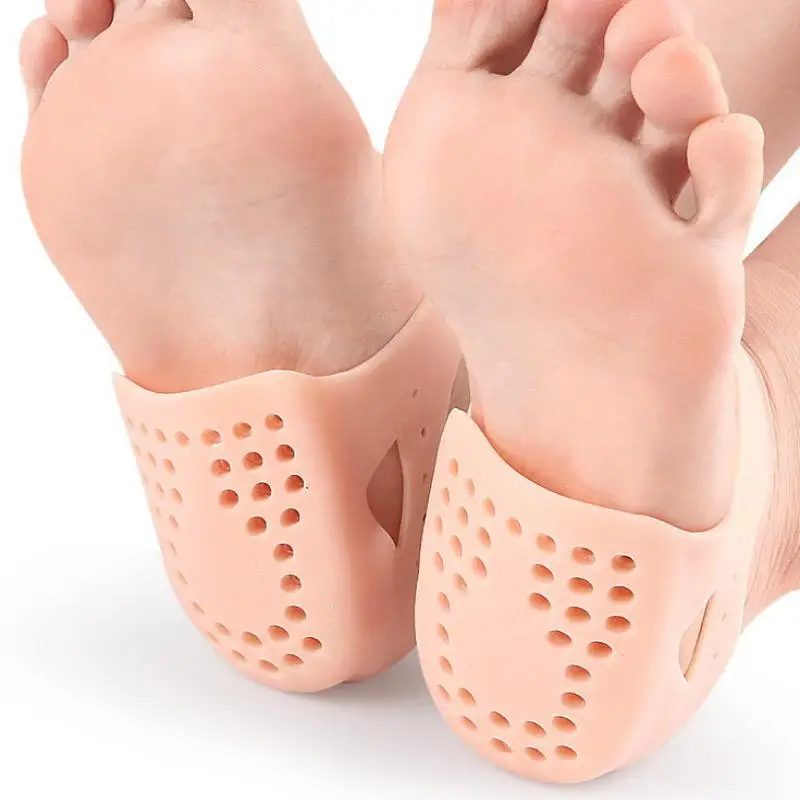 1쌍 실리콘 힐 프로텍터 중족골 패드 앞발 젤 힐 패드 족저근막염 발 통증 완화 물집 보호기