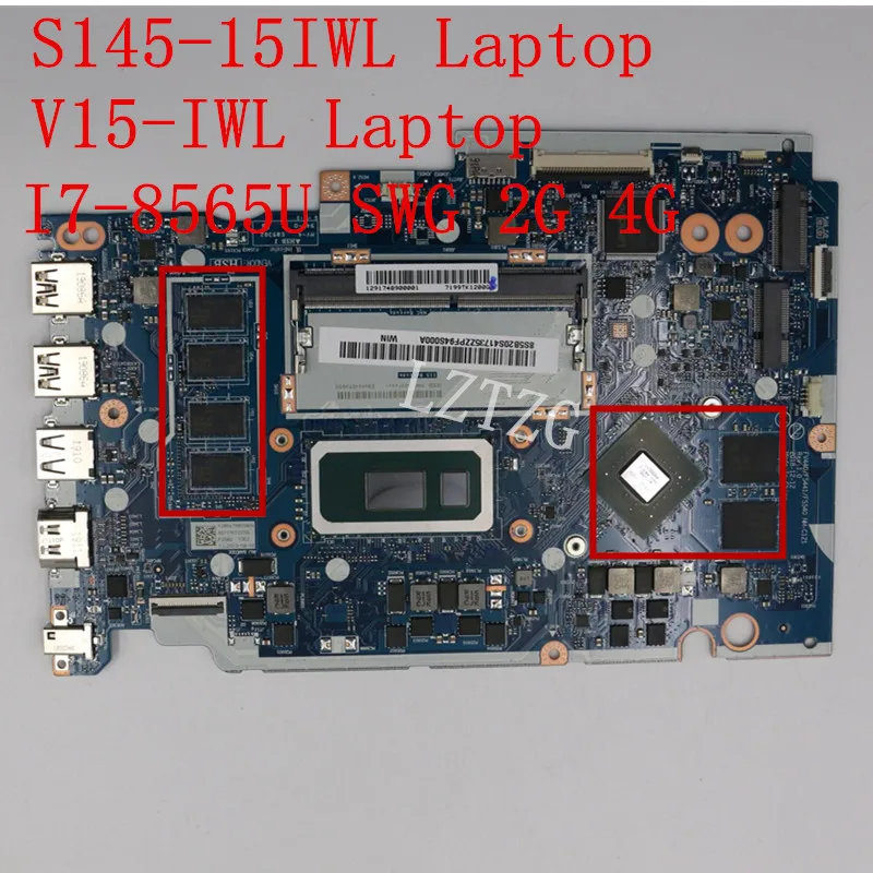 

Motherboard For Lenovo ideapad S145-15IWL/V15-IWL Laptop Mainboard CPU I7-8565U MX110 2G RAM 4G FRU 5B20S41735