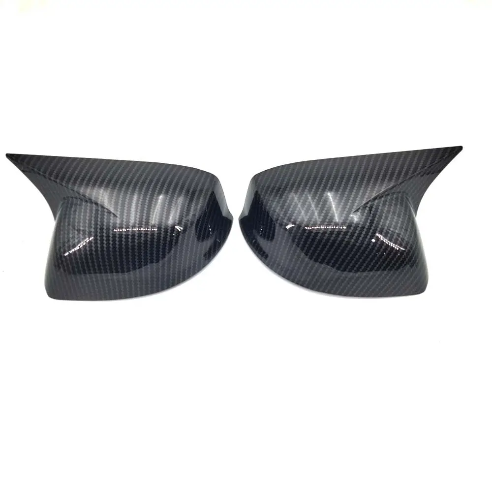 2Pcs For 12-15 Honda Civic Carbon Fiber Look Ox Horn Rear View Mirror Cover Trim