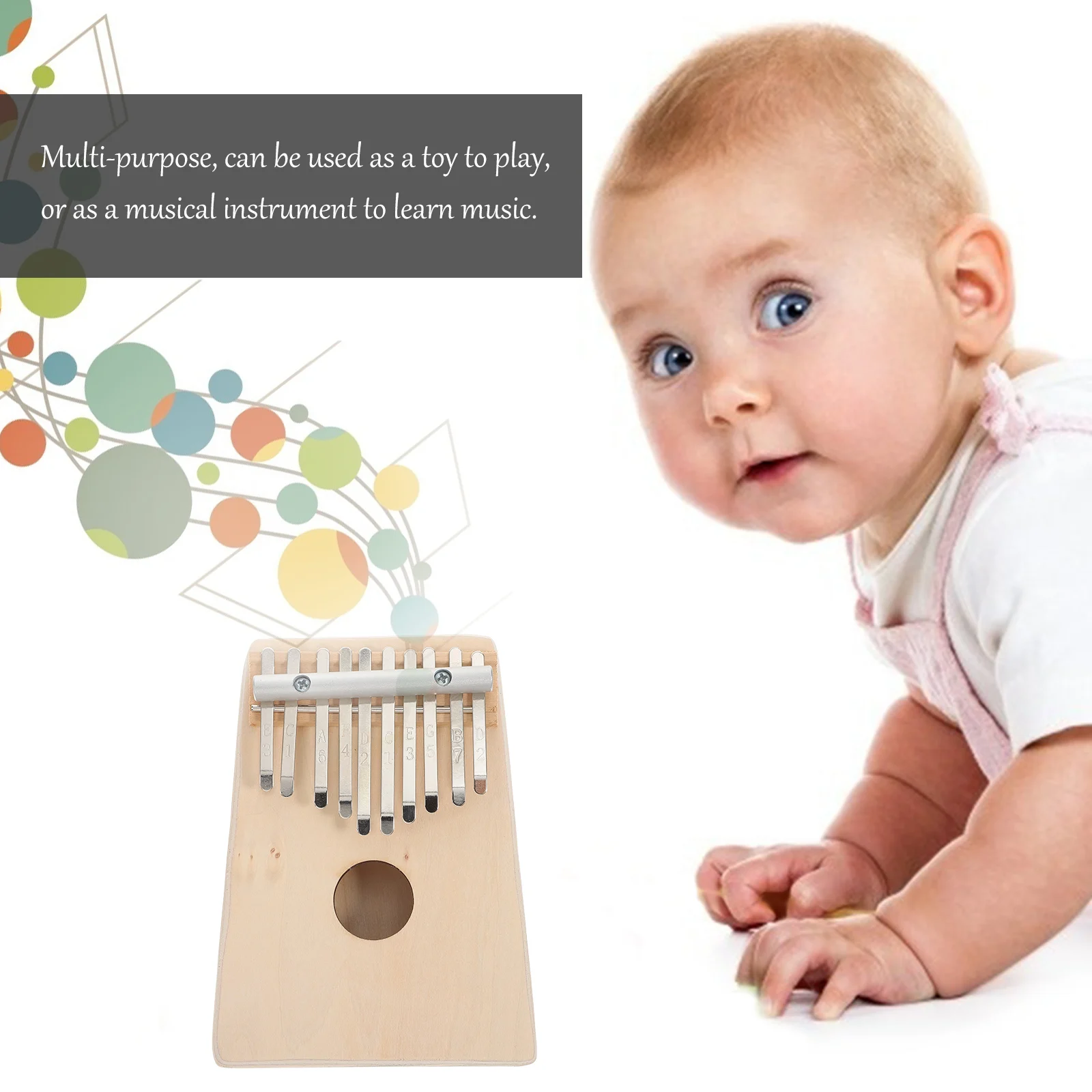 

Wooden Kalimba Mbira 10 Keys Finger Piano DIY Kit Durable Multi Purpose Toy Musical Instrument Great Gift Beginner