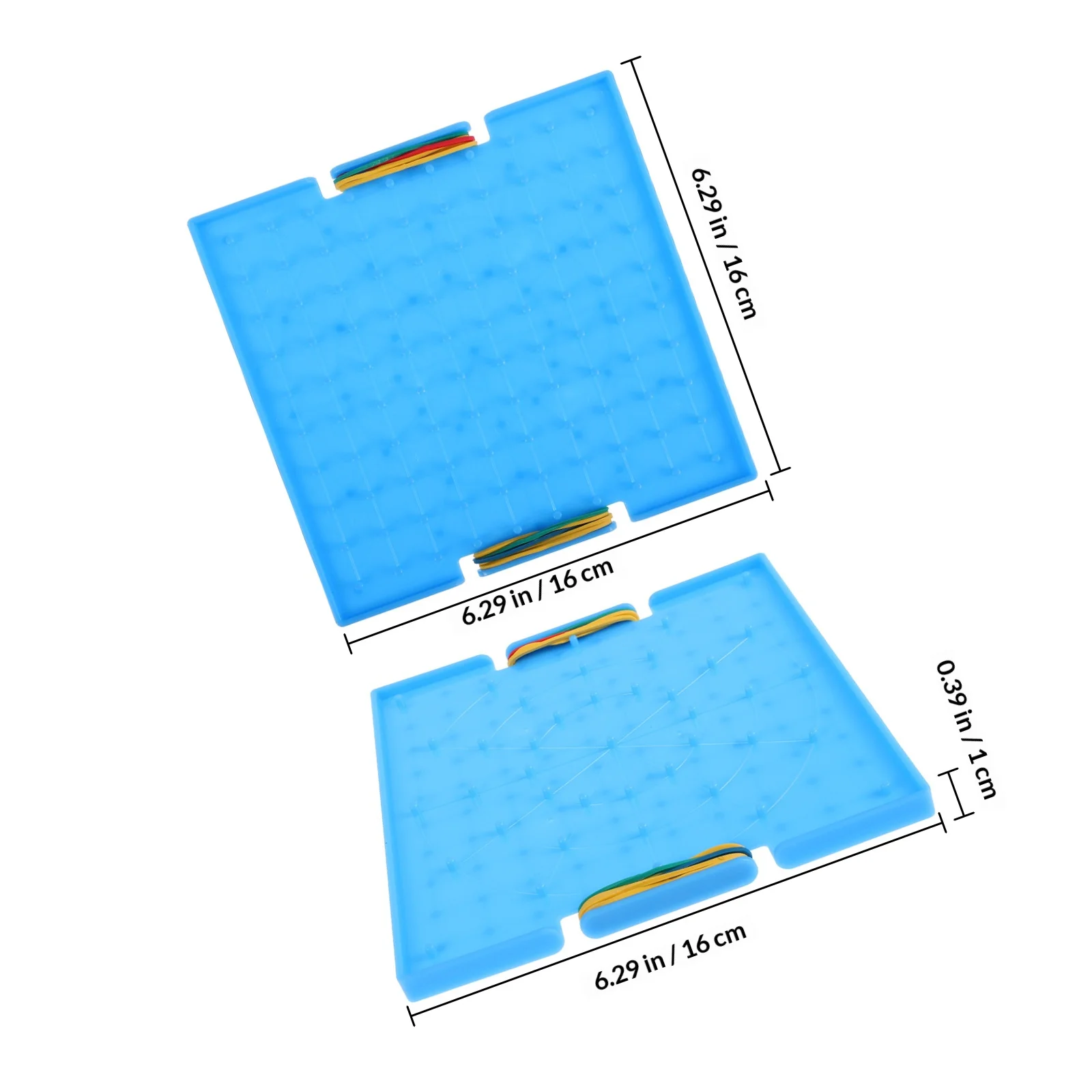 1 Stück Schüler-Steckbrett Doppelseitiges Mathematik-Geoboard Aktivitätsset für Kinder Klassenzimmer Heimschule Lernspiel Steckbrett-Organizer