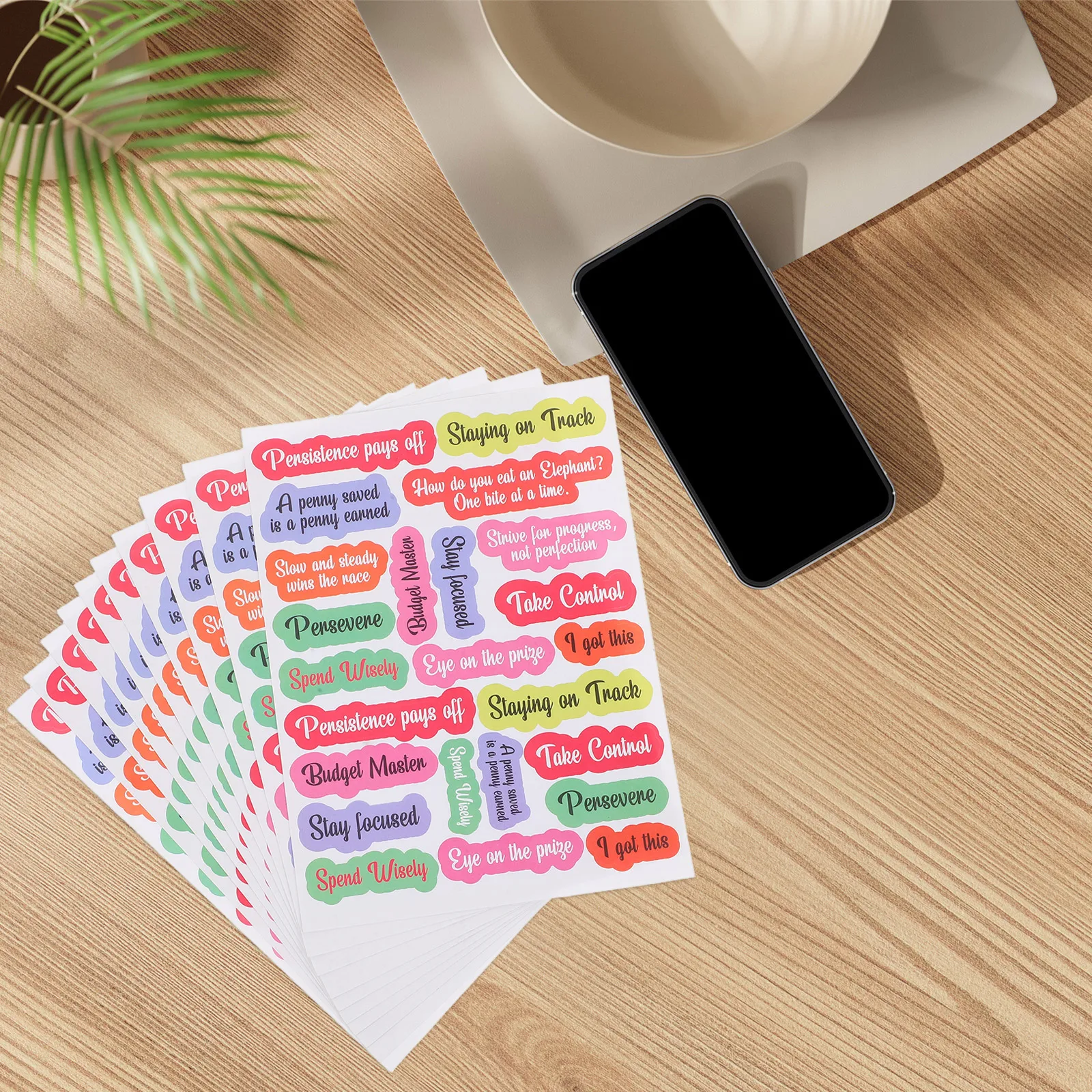 

10 Pcs Handbook Label Sticker Cash Envelope Stickers Budget Organizer Coated Paper Binder Labels