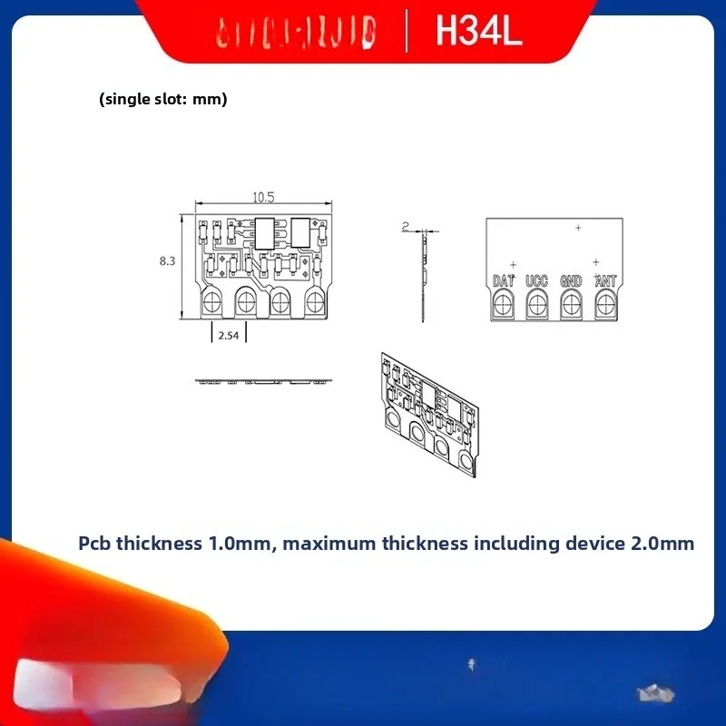3V H34L Low Voltage Wireless Transmission Module 433M Line of Sight 500 Meters Long Distance