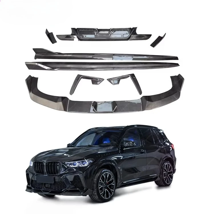 

Комплект кузова из углеродного волокна в стиле RE X5M, автозапчасти с передней губой, задний диффузор, боковая юбка, комплект кузова