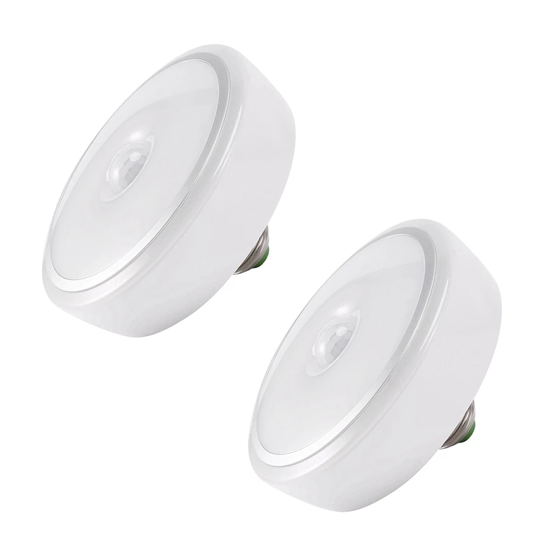 

2X 15W Motion Sensor Light Bulb - Super Bright Motion Activated LED Bulb With Motion PIR Infrared Sensor