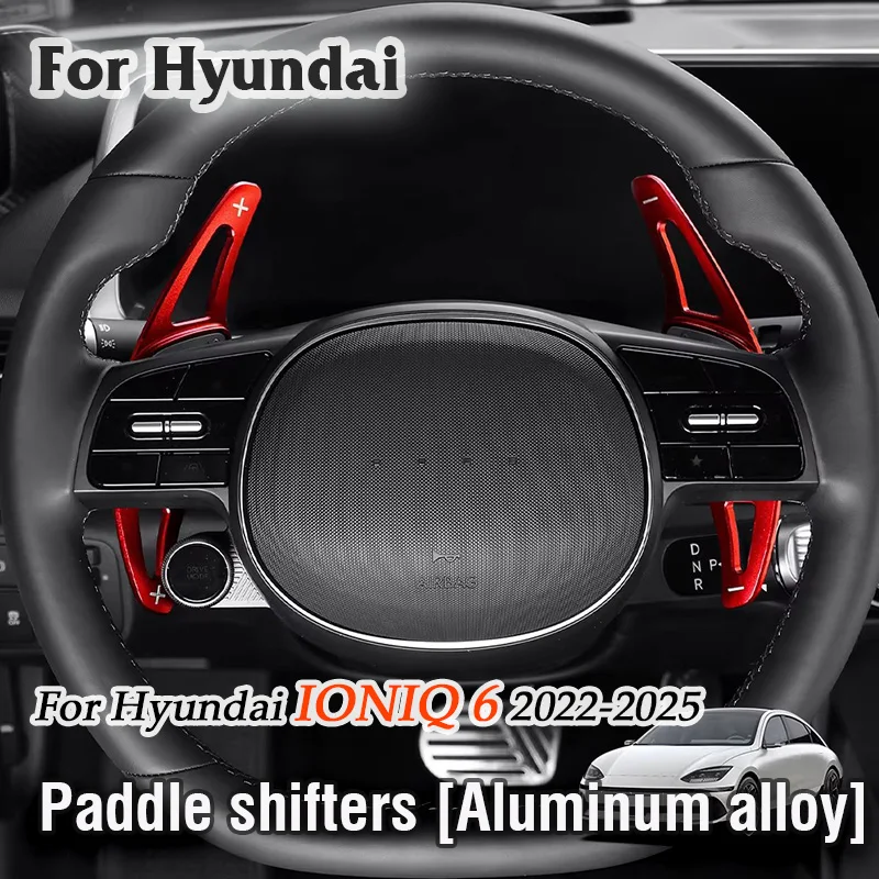 

For Hyundai IONIQ 6 I 2022 2023 2024 2025 Car Under Steering Wheel Aluminum Alloy Paddle Shifters Trim cover Ornamental Bezel