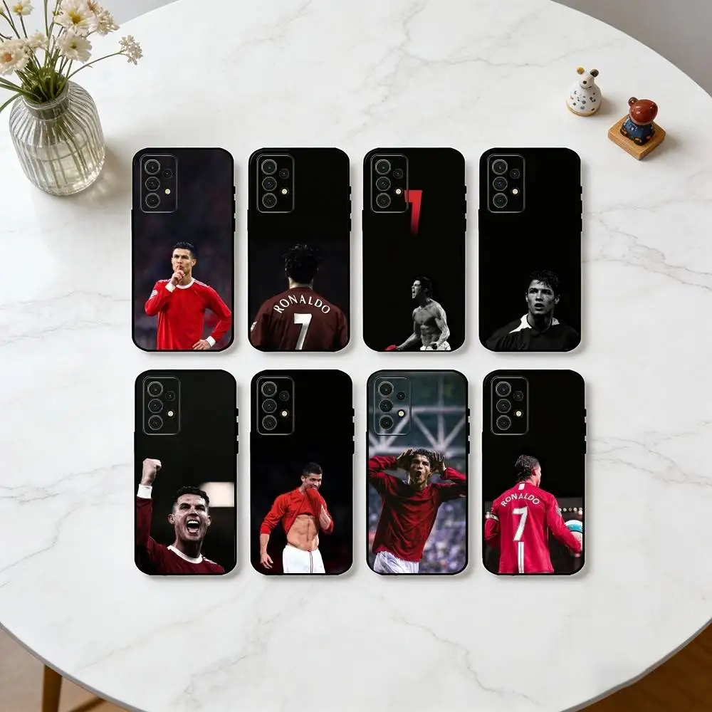 C-CR7 Cristiano Ronaldo 7 Football   Phone Case For Samsung S25,S24,S21,S22,S23,S30,Ultra,S20,Plus,Fe,Lite,Note,10,Black Cover