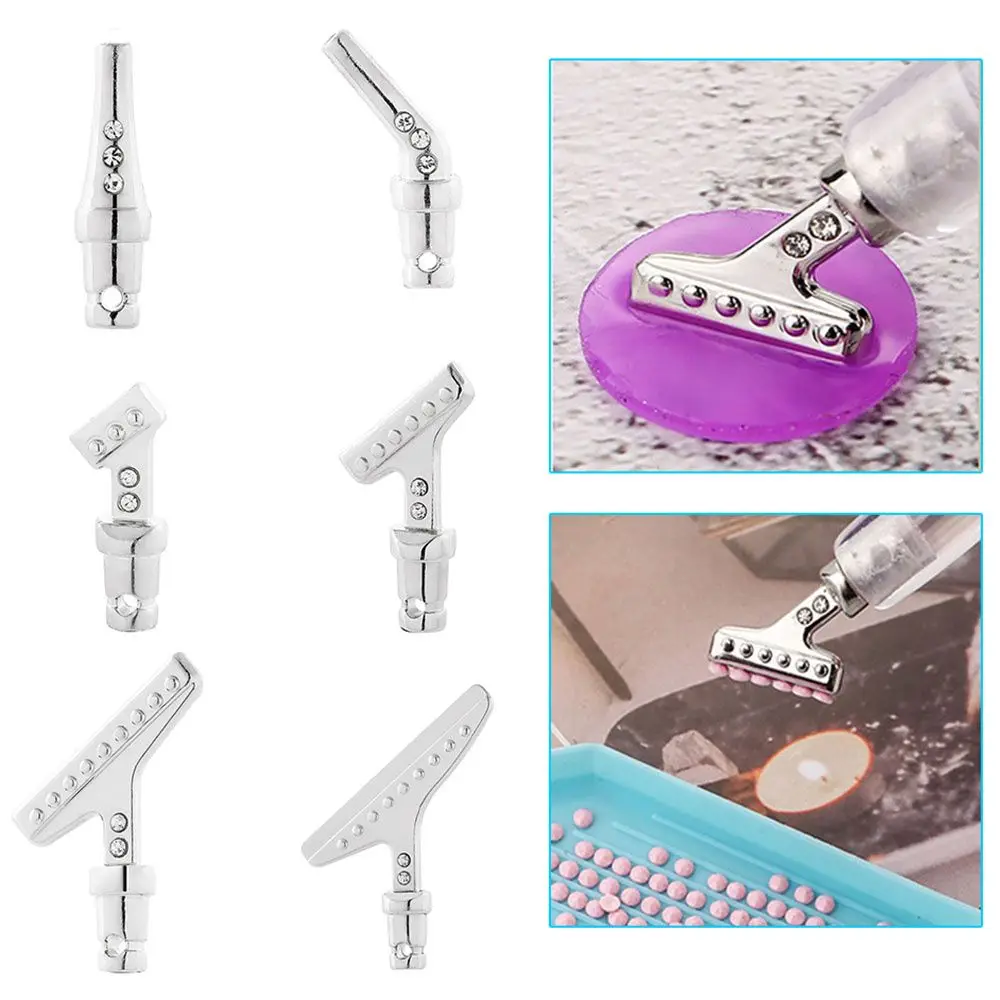 Multi Placers Embroidery Single Placer Point Drill Pen Heads Nail Art Pen Tips Replacement Pen Heads Diamond Painting Pen