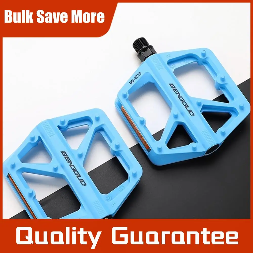 

Double DU Bearing Mountain Road Bike Flat Pedals with Reflector Bicycle Platform Pedals Cycling Safety Pedals for Night Riding