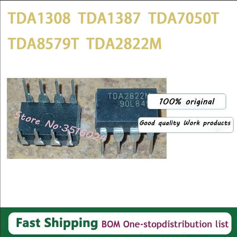 10pcs TDA1308 SOP-8 TDA 1308 TDA1308T SOP TDA1387 TDA1387T TDA7050T TDA7050 TDA8579T TDA8579 TDA2822M TDA2822